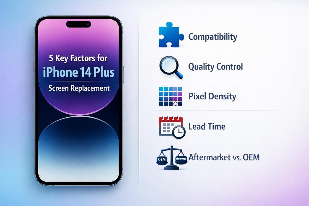 Wholesale iPhone screen replacement parts inspection for repair and distribution teams