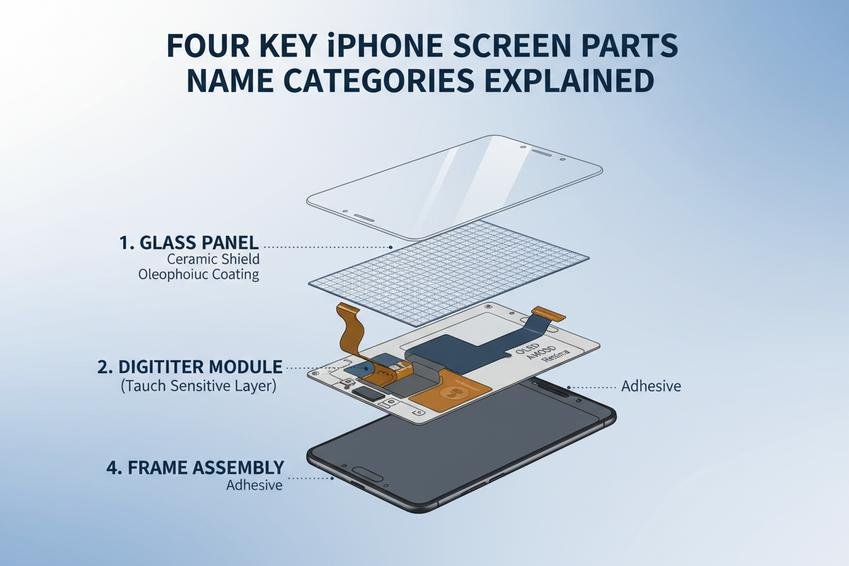 Comparison of LCD and OLED iPhone screen replacement parts for wholesale buyers