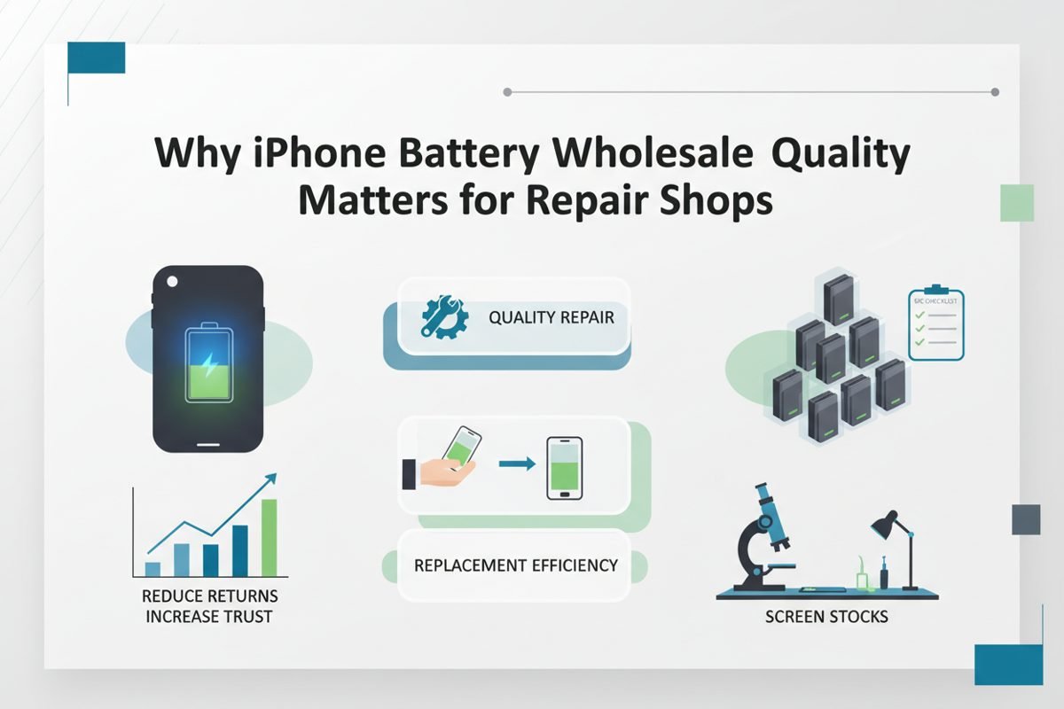 So beschaffen Sie hochwertige Ersatzbatterien für iPhones für Ihr Reparaturgeschäft, Warum die Großhandelsqualität von iPhone-Batterien für Reparaturwerkstätten wichtig ist, iPhone-Batterie-Großhandel, Illustration 1