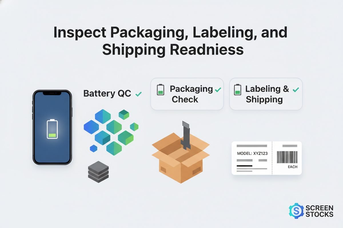 Wie Sie hochwertige iPhone-Ersatzbatterien für Ihr Reparaturgeschäft beschaffen, Überprüfen Sie Verpackung, Kennzeichnung und Versandbereitschaft, iPhone-Batterien Großhandel, Abbildung 7