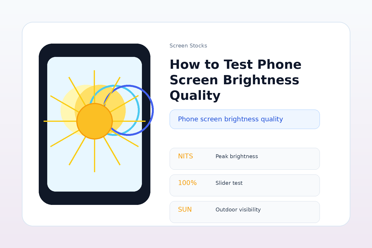 Phone Screen Brightness Quality: What Repair Shops Should Check Before Buying Displays, How to Test Phone Screen Brightness Quality, phone screen brightness quality, illustration 2
