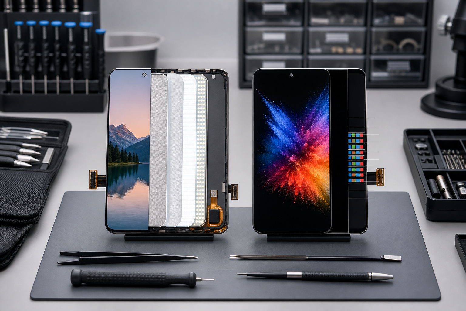 Comparing Visual Metrics - LCD vs OLED screen comparison