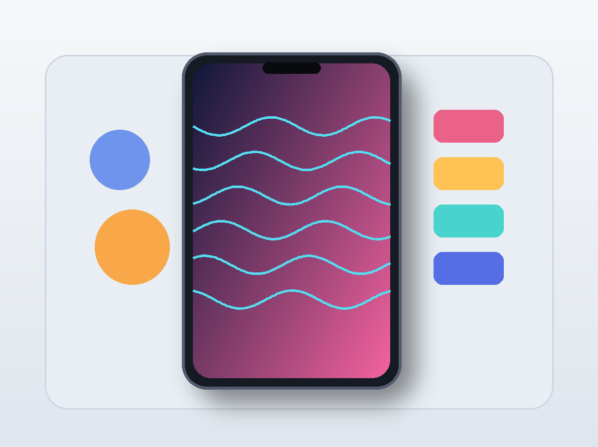 High resolution smartphone display photo editing illustration