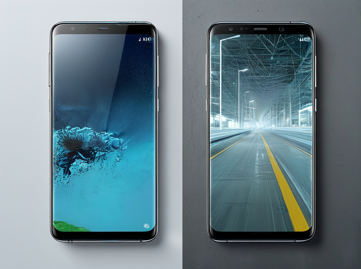 Smartphone screen glare comparison glossy vs matte anti glare surface