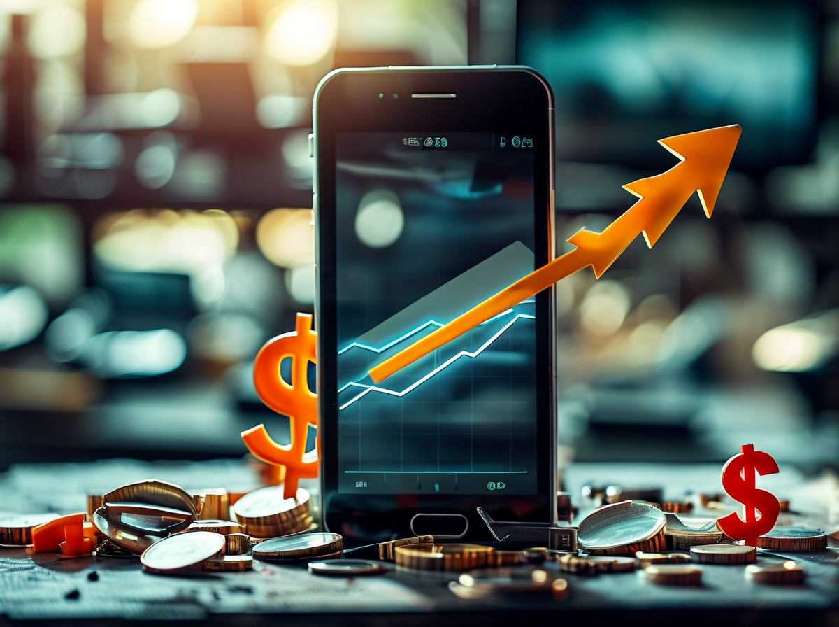 Smartphone repair parts profit margin concept business commercial photography