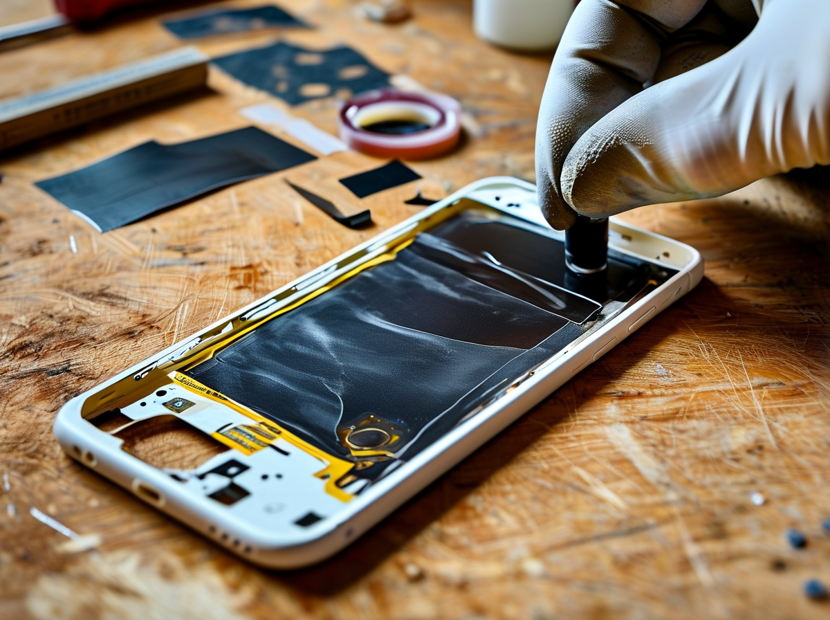 phone repair adhesive application B-7000 T-7000