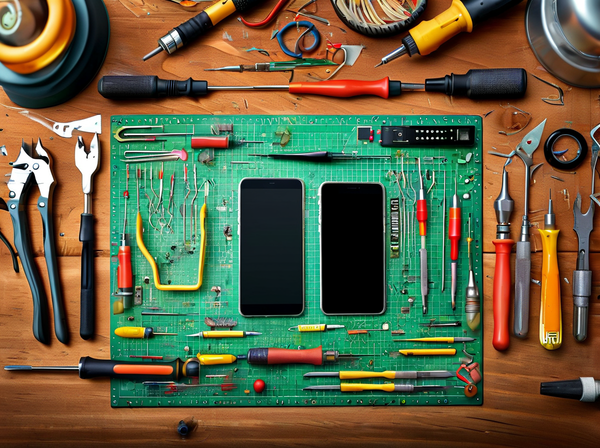 cell phone repair tools workbench hero image