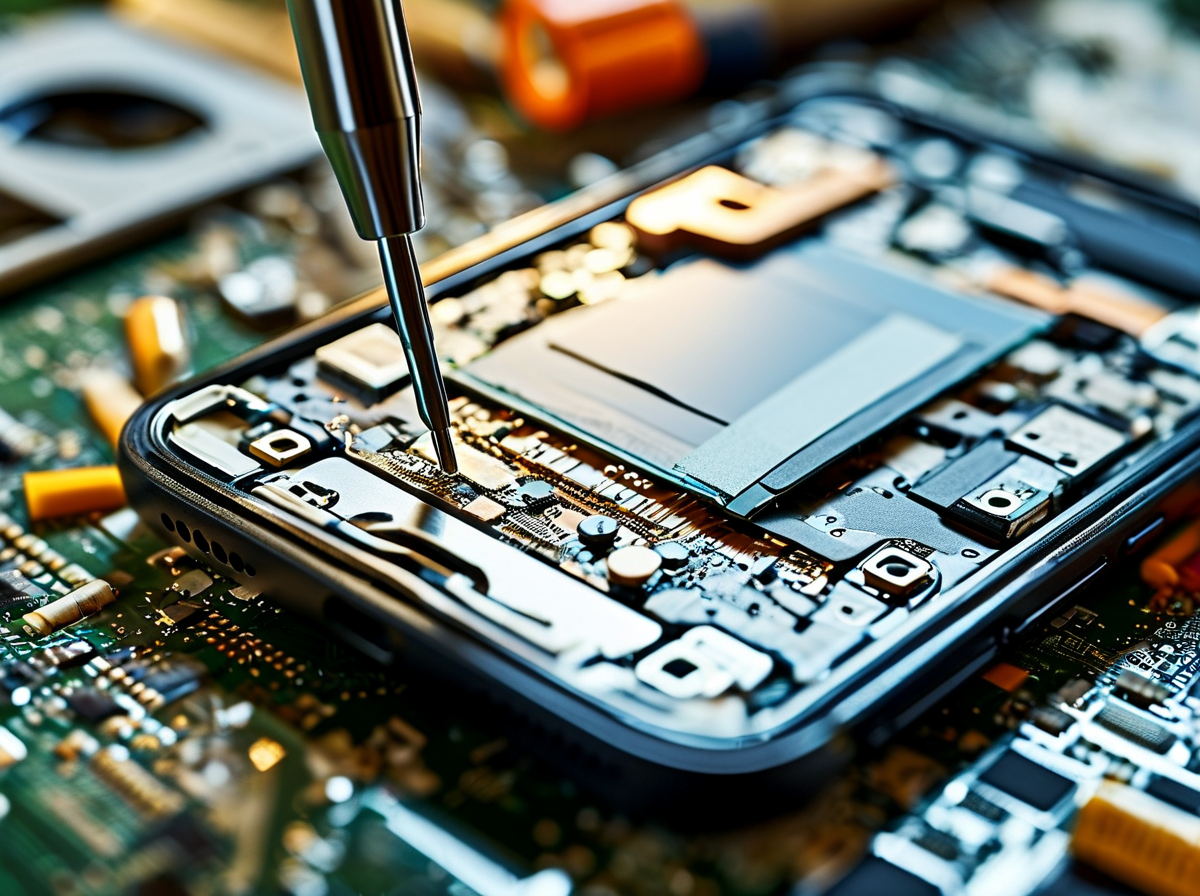 Reseating loose display flex cable connector with spudger tool