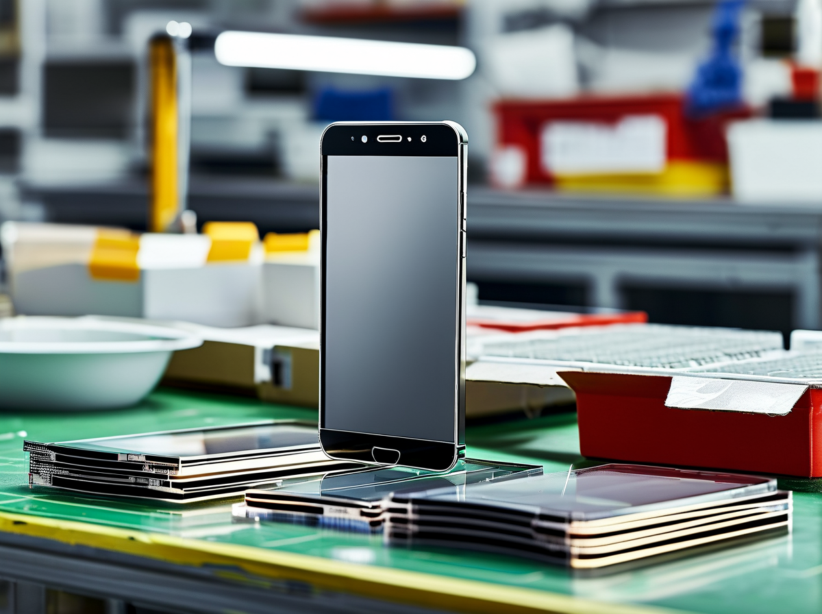 bulk LCD and OLED phone screen assemblies packed for wholesale orders
